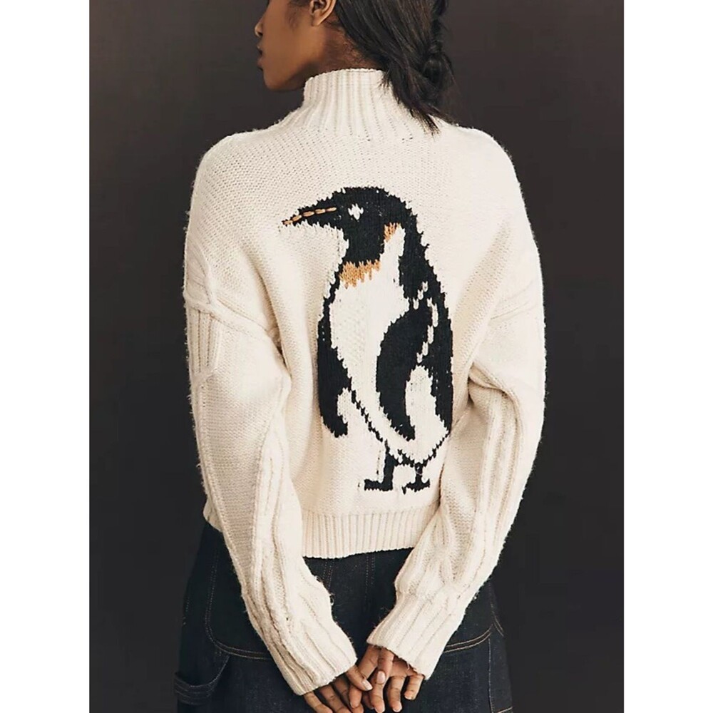 ✨ Anthropologie Pilcro Penguin Collared Cable Knit Sweater ✨